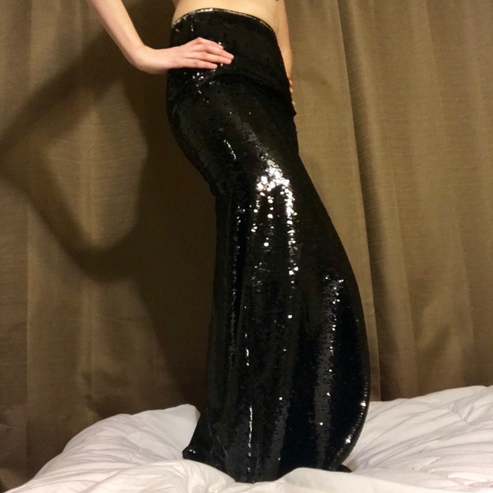 Full sequin black mermaid skirt